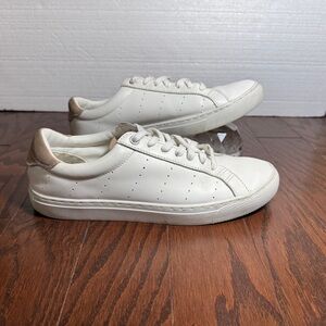 Leather White and Beige Sneakers J.Crew Size 10